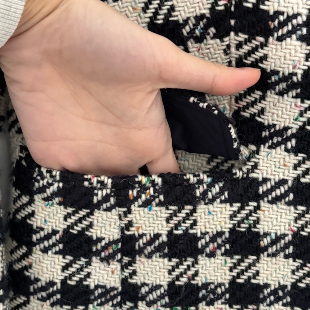 Talbots Black and White Checkered Houndstooth Blazer - Picture 9 of 11
